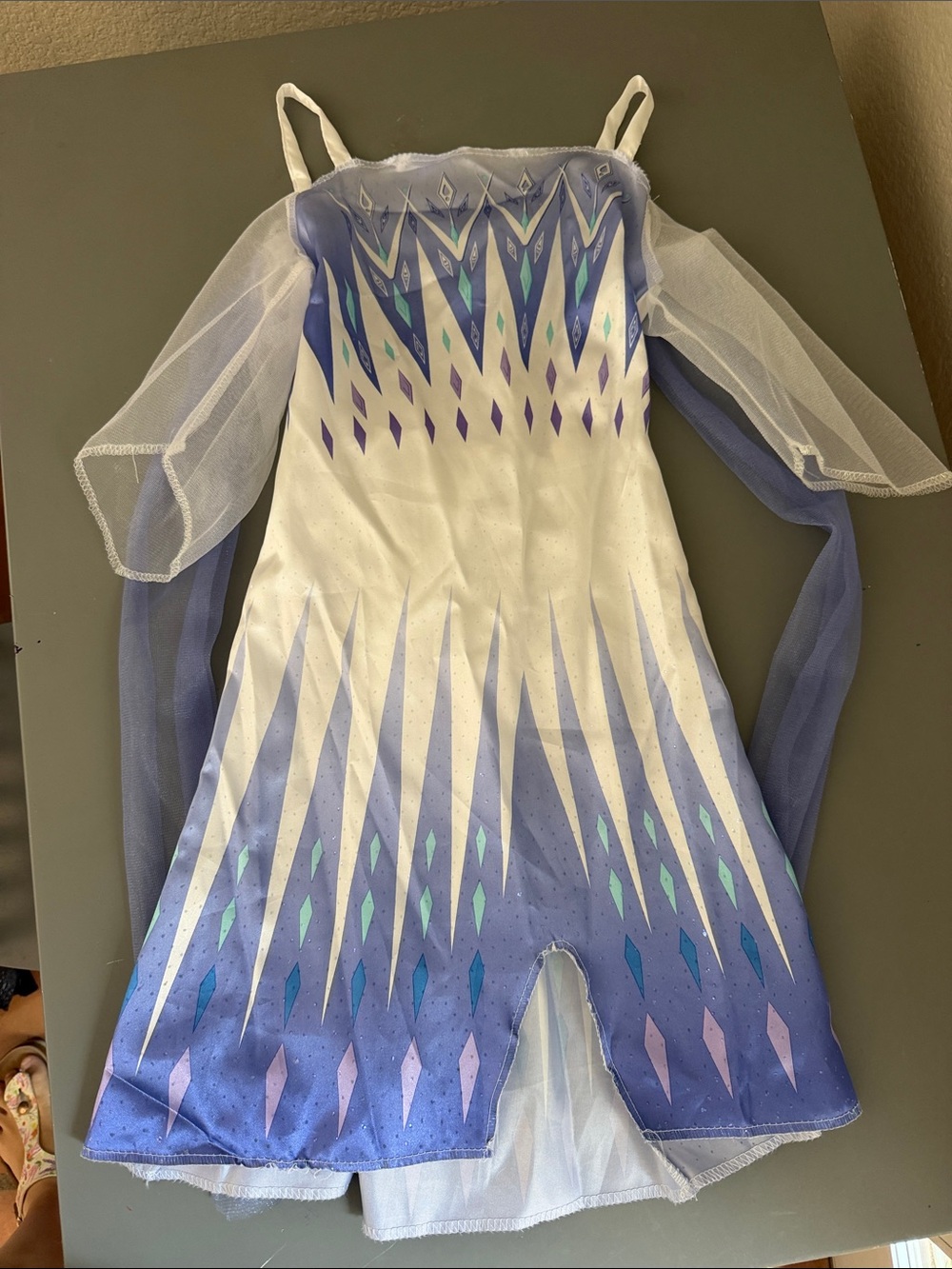 Disney White and Blue Sparkle Princess Costume Dress